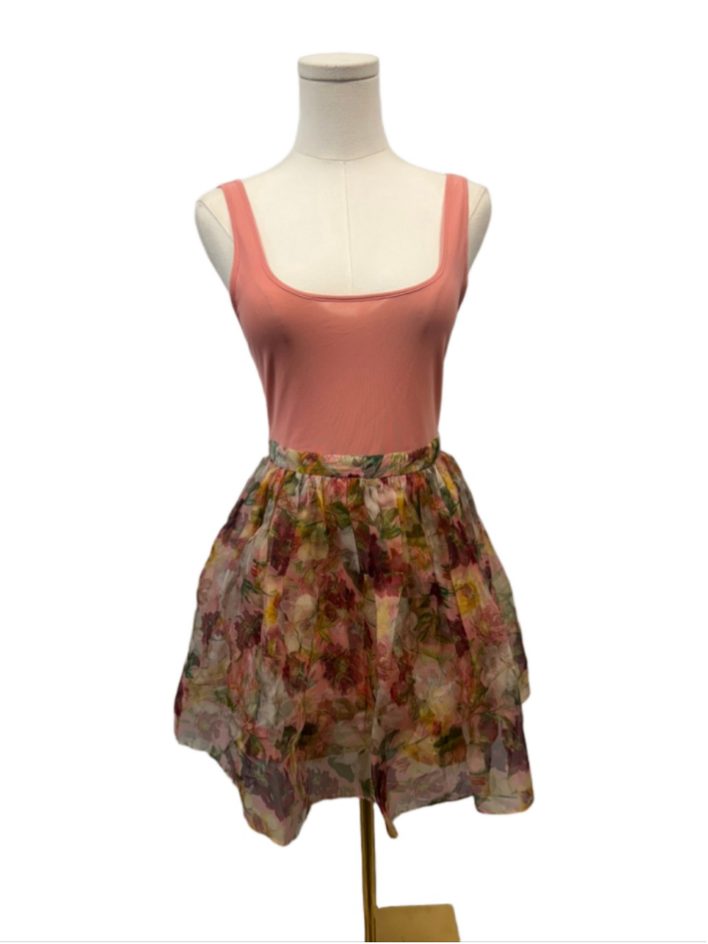 EUC Alice + Olivia Chara Floral Silk Organza Mesh Mini Dress Size 2